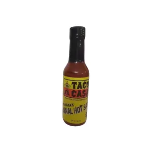 Taco Casa Original Hot Sauce 5 Ounce Glass Bottle