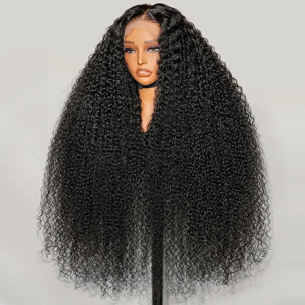Gabrielle Hair 13X6 Transparent Lace Front Human Hair Wigs For Women 200% Density Kinky Curly 13X4 HD Transparent Lace Frontal Wig Preplucked 30 32 Inch Brazilian 4x4 Jerry Curly Lace Closour Wig