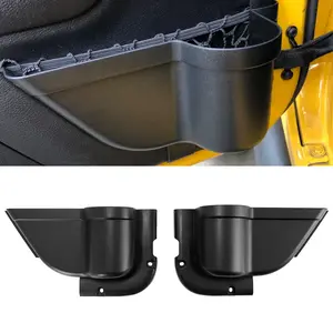 SUNPIE Front Door Storage Pockets, Door Side Insert Organizer Box for 2011-2018 Jeep Wrangler JK JKU 2/4 Door, Interior Storage Expansion Accessories, Black, 2 PCs