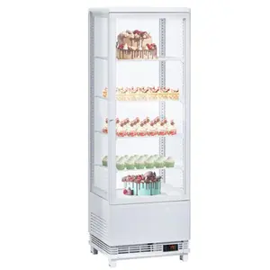 【GARVEE】118L/4.2 Cu.FT Commercial Cake Display Refrigerator, Single-Door Merchandiser with LED Lighting, Double-Layered Glass for Home Store Gym Bar