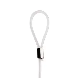 STAS Clear Nylon Looped Cord - 5 Pack for Picture Hanging Hooks & Rails - 59" Length, 2mm Diameter