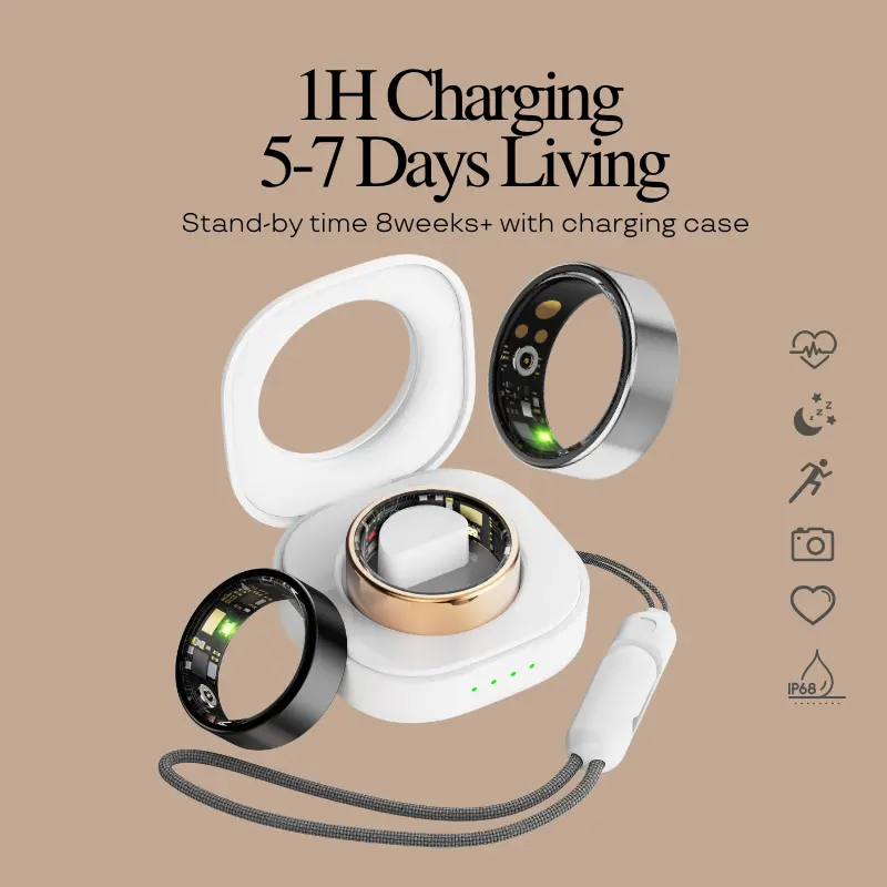 2026 Smart Ring with Charging Case for Women& Men,Health Fitness Sleep Activity Tracker,No Monthly fee,Running/Golf 8 Sports Monitoring,Heart Rate//Blood Oxygen,Steps/Calorie, IP68 Waterproof Wearable Devices,Great Gift for Healthyliving dealsforyoudays s