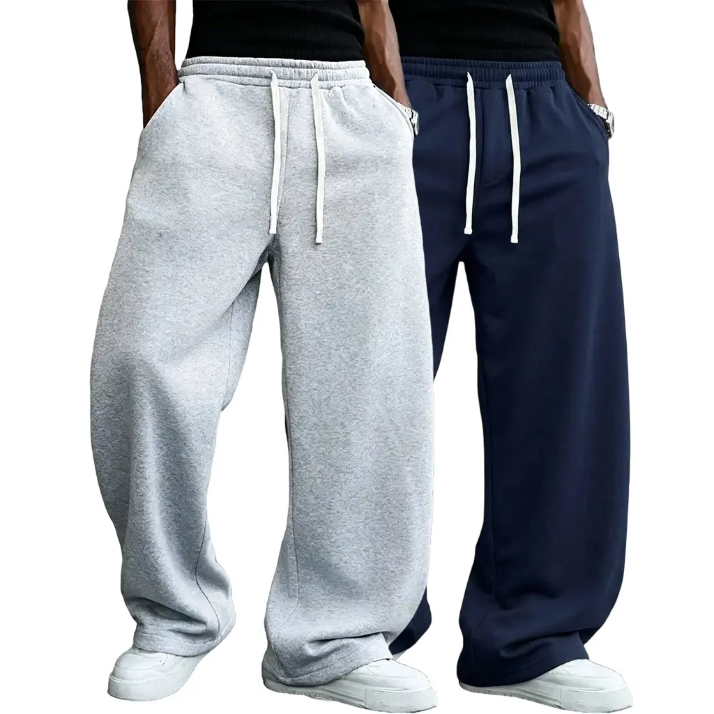 Men’s solid-color fashion athletic pants suitable for all seasons; straight wide-leg street dance casual pants; comfortable long loungewear pants; plus-size casual athletic pants—fashionable Men’s solid-color fashion athletic pants suitable for all seasons; straight wide-leg street dance casual pants; comfortable long loungewear pants; plus-size casual athletic pants—fashionable