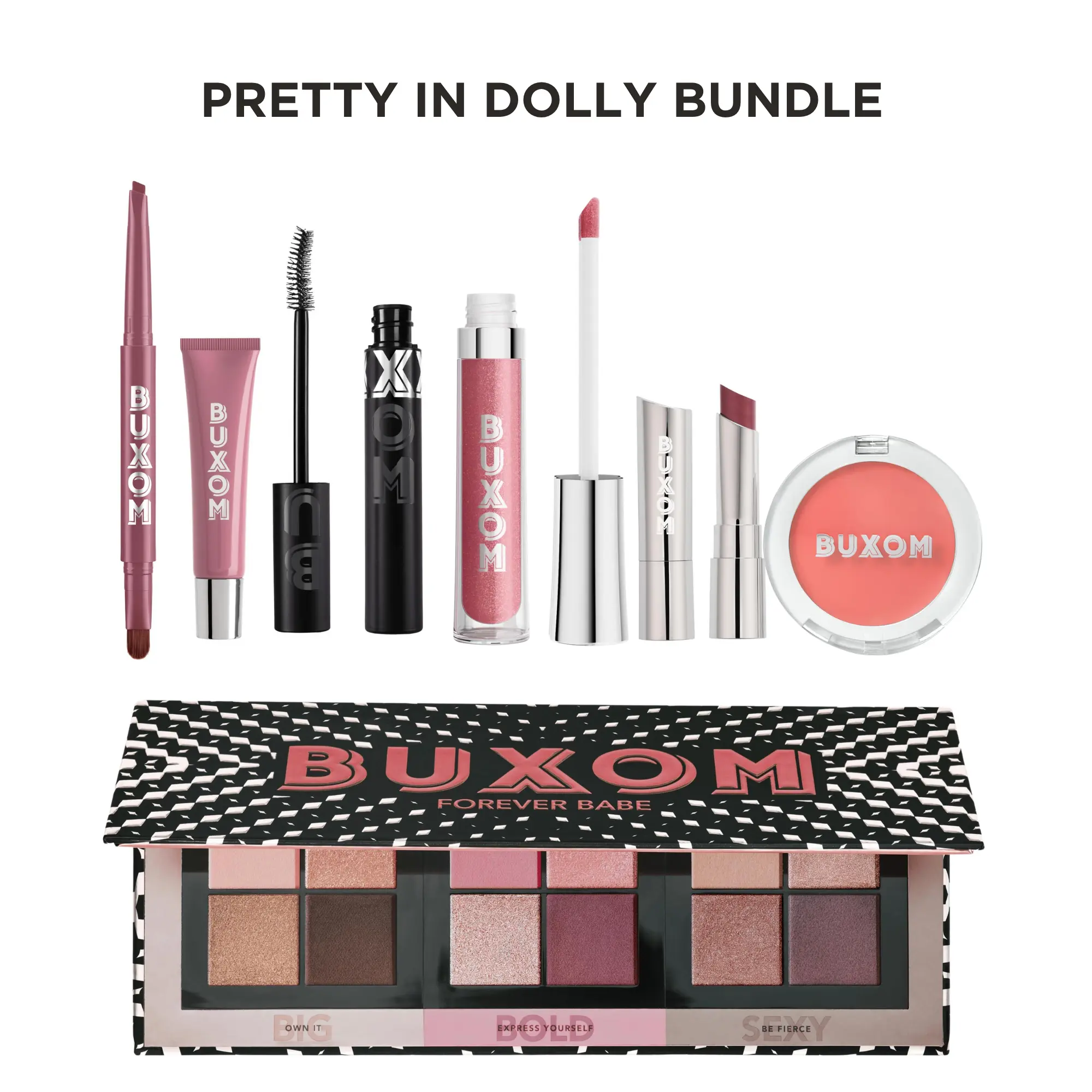 Pretty In Dolly Bundle - Best Selling Mauve Plumping Lip Gloss, Lip Balm, Mascara, Fan Favorite Bundles