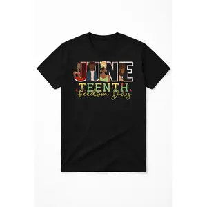 Black June 19th Freedom Day Print Short Sleeve TSh