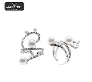 ANGEPERLE S925 silver seawater pearl akoya pearl ring(TSZZN44)