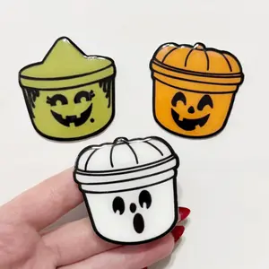 Boo Buckets Phone Grip Halloween Pumpkin Acrylic Kindle Grip Best Gift For Friends
