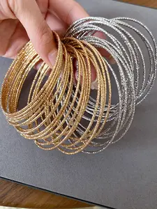 Metal Print Bracelet Set (20 Pieces), Durable Metal Material, Ideal Gift Choice, Fashion Accessory for Various Occasions, Beautiful Bracelets