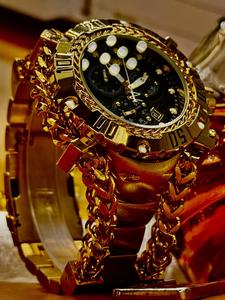 men's punk style watch, 316l stainless steel ip plated, high precision quartz chronograph, rotating bezel, durable design for daily wear