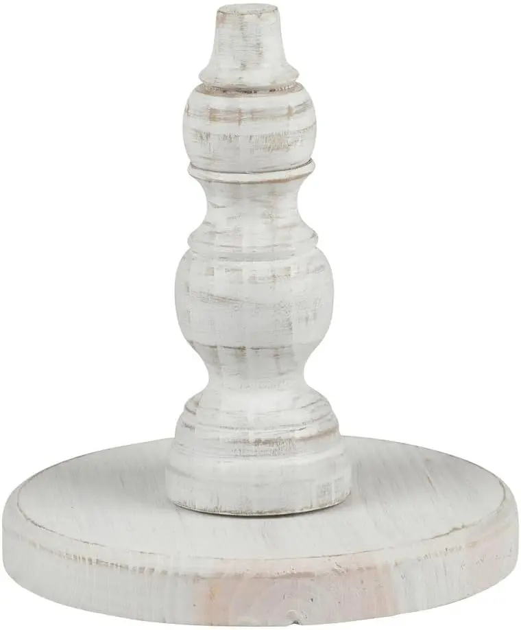 Glory Haus Wood Stand for Toppers - Rustic Wooden Display Stand, 5.5" x 7.5", Round Base Home Decor for Indoors or Outdoors, Farmhouse Decorations