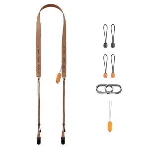 PGYTECH Camera Strap Slim for Mirrorless - Leather Harness Quick Release Adjustable Camera Neck Shoulder Strap for Compact Camera, Instant Camera and Smartphone