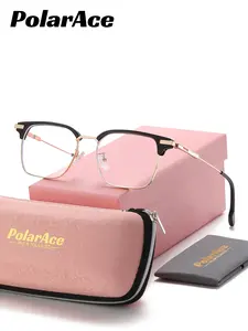 PolarAce Unisex Exquisite Practical Fashion Full Frame Square Clear Glasses Casual Clear Glasses