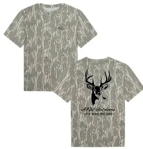 Mossy oak camo AFW Outdoors Buck Tee For Men, Mossy Oak Bottomland Tee, Mossy Oak Camo, 3D Camo Style T-Shirt, Fanmade Design