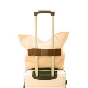 Trolley Strap – Dark Brown, Innovative Airport Travel Accessory, Magnetic Grip, Versatile Design Fits Most Bags, Secure Attachment, Stylish and Functional, Easy Storage, Durable and Reliable