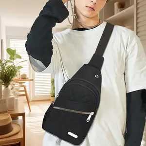 Travel Casual Chest Bag for Women, Sling Bag Crossbody Daypack, Nylon, Adjustable Strap for Outdoors Hiking Traveling