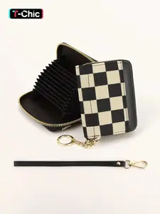 Women's Credit Card Holder Wallet, Casual Card Holder, PU Leather Design, Compact & Stylish, Keychain Wallet With Wristlet Ideal for Daily Use, Perfect Gift for Her, Cardholder