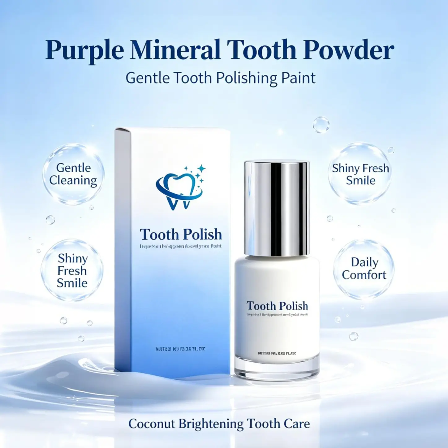 Feimuko Tooth Polishing Paint Gentle Cleaning, Caring For The Tooth Surface, Making It Shiny, Fresh And Fragrant. Ideal For Daily Use For Comfort. purple mineral tooth powder smile aesthetic enhancement toothpaste snow boca bella whitening coconut non