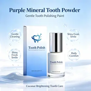 Feimuko Tooth Polishing Paint Gentle Cleaning, Caring For The Tooth Surface, Making It Shiny, Fresh And Fragrant. Ideal For Daily Use For Comfort. purple mineral tooth powder smile aesthetic enhancement toothpaste snow boca bella whitening coconut non