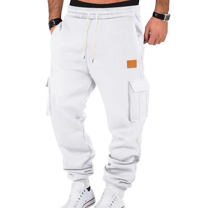 Men's Casual Mid-Rise Joggers with Multiple Pockets - Comfortable 100% Polyester Drawstring Sweatpants, Gray, Perfect for City Walks & Outdoor Activities, Wear Pants | Multifunctional Design Fiber Men's Casual Mid-Rise Joggers with Multiple Pockets - Comfortable 100% Polyester Drawstring Sweatpants, Gray, Perfect for City Walks & Outdoor Activities, Wear Pants | Multifunctional Design Fiber