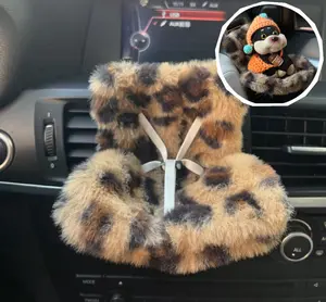 Cute and soft plush doll  seat, lovely  air vent clip, functional doll accessories, suitable for Labubu fans and collectors. car interior set. smart car air freshener