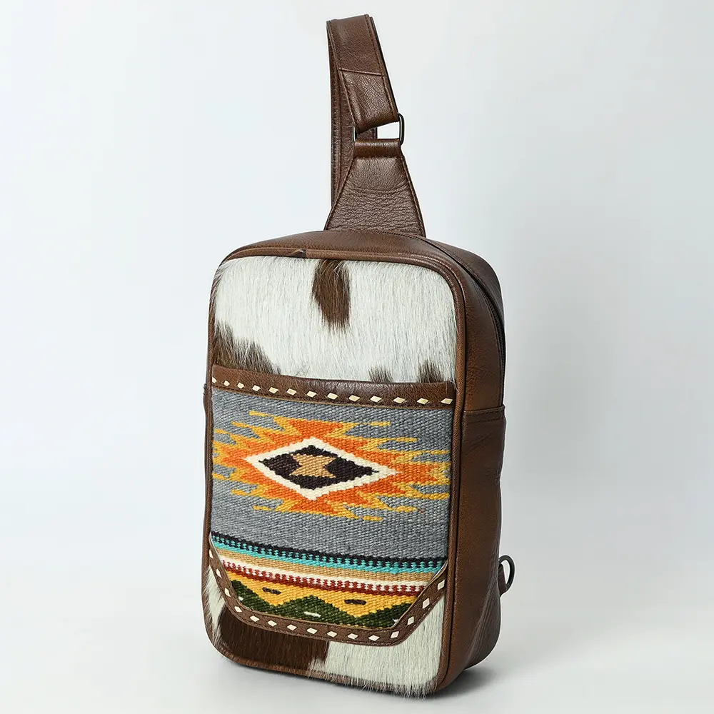 American Darling Sling Saddle Blanket Hair-On Genuine Leather women bag western handbag purse | for