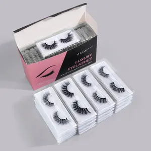 20 Pairs Thick 3D False Eyelashes With Paper Box, Natural Looking Soft, Volume Eyelashes Fake Eyelashes, Protable, Europe And America Style Thick,Cartoon Eyelashes Wet Look Makeup Manga Lashes,Dramatic Messy Mink Lashes Wispy, Cosmetic Makeup Tool