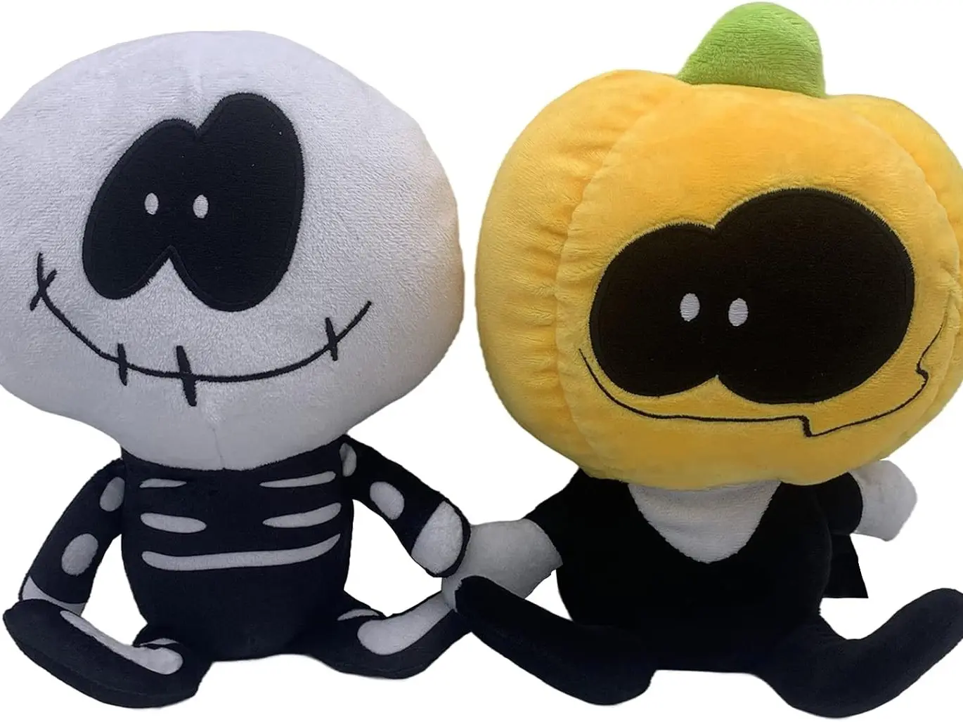 11.8 in Halloween Spooky Month Skid and Pump Plush Dolls - 2Pcs High-Quality Short Plush Toys for Boys Girls Christmas Birthday Gifts decoración  halloween