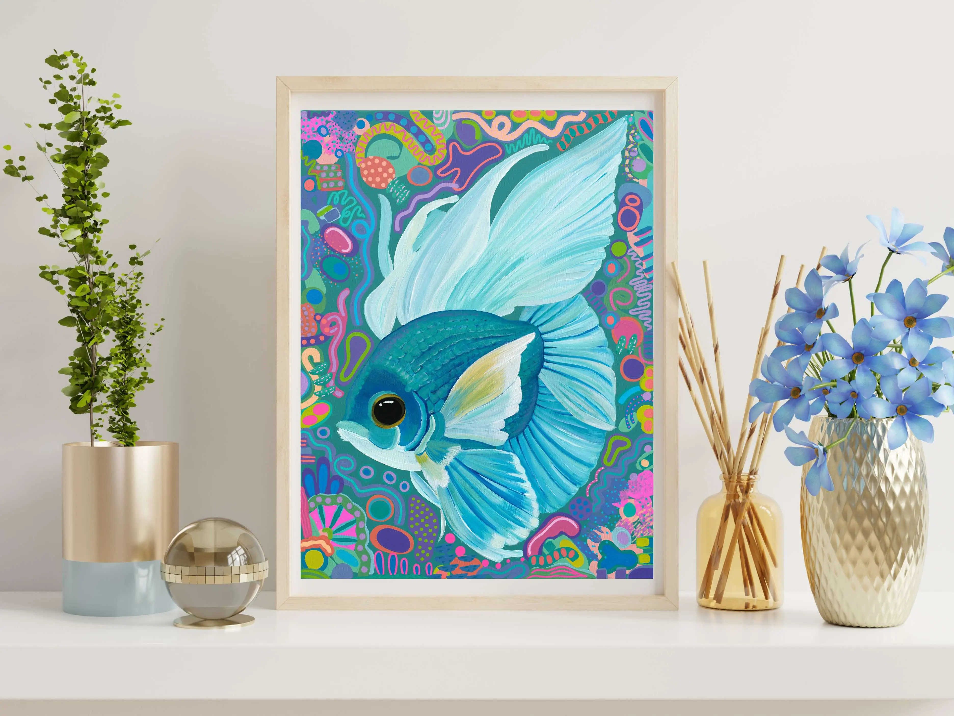 Party Fins - Limited Edition Print
