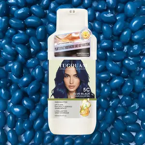 Autumn Fresh Natural Blue-Black Hair Color Shampoo - 5-in-1 Herbal Formula for Men & Women Long-lasting color, instant tint shampoo Paraben-free & hypoallergenic formula 16.9 fl oz hair care product healthy plant ingredient  luxe  blue