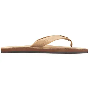 Rainbow Single Layer Premier Leather Mens Flip Flops