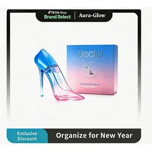 Deold Sandalwood Heel Perfume for - ok perfume Gradient Blue Pink Stiletto Bottle, Elegant Woody Scent, Fashion Fragrance Gift Oriental  Cherry