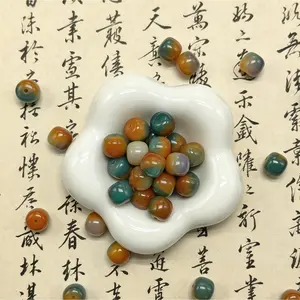 [NEW] K67-11*12.5mm Vintage Earth-Tone Barrel Bodhi|for Bracelet & Jewelry DIY making