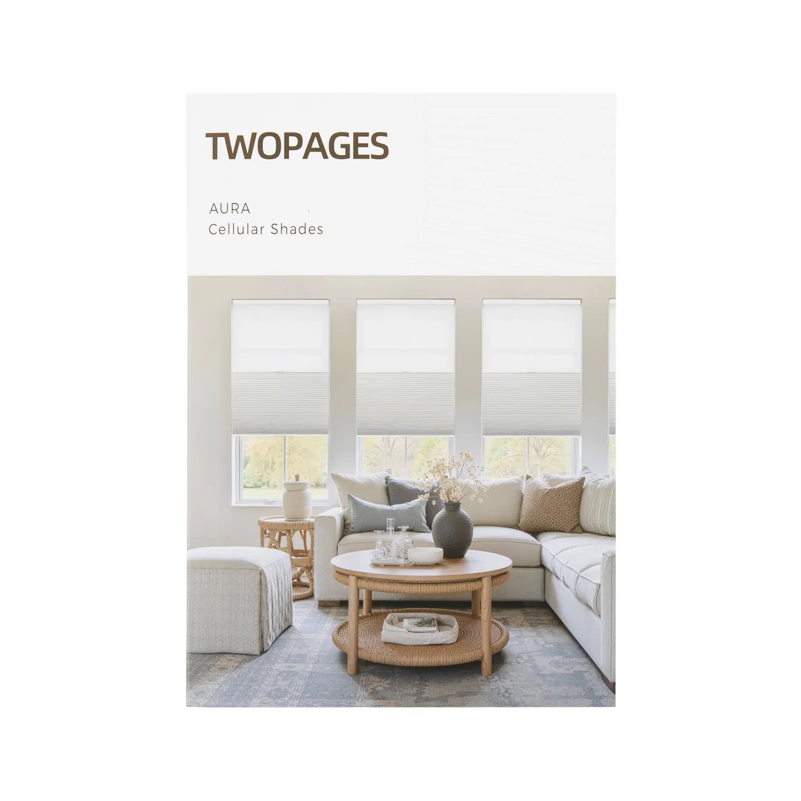 TWOPAGES Aura Polyester Fabric Booklet - 8 Colors, Light Control Curtain & Blind Accessory, Day & Night