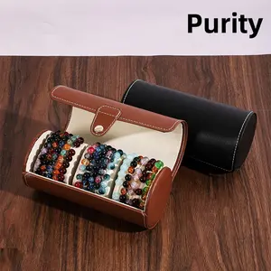 Loveden large-capacity crystal bracelet storage box, cylindrical bracelet box, multi-functional jewelry storage box, auction bracelet storage bag, travel storage bag, summer travel gift for girlfriend