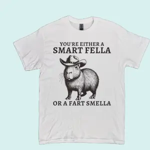 Retro Smart Fella Capybara 90s Shirt, Funny Capybara Vintage T-shirt, Vintage 90s Shirt, Meme Shirt, Gift for Boyfriend