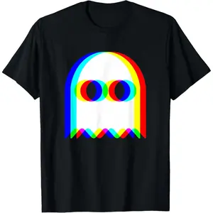 Funny Ghost Trippy Vaporwave Halloween Techno Rave EDM Party T-Shirt Graphic tees