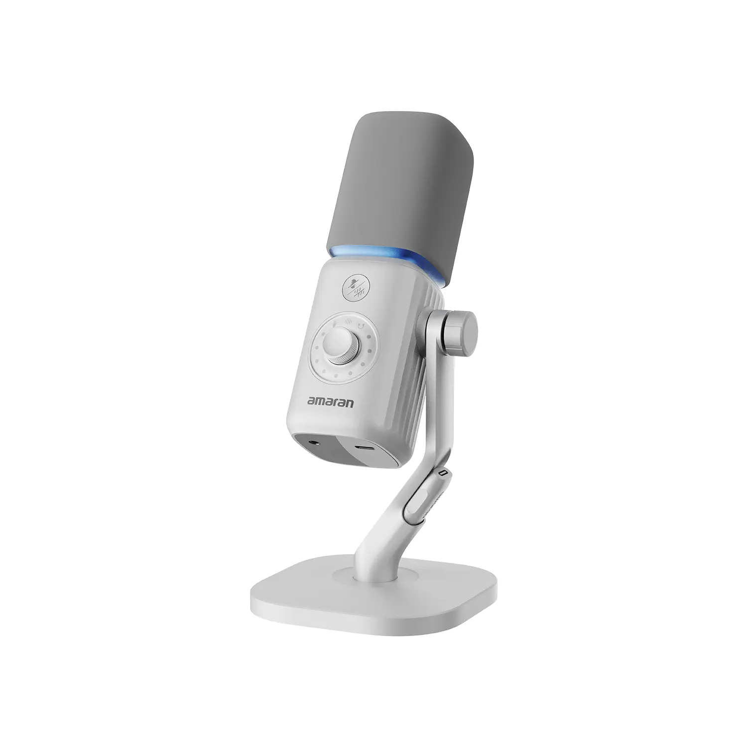 amaran Mic Desktop Stand Kit | Dynamic Wireless Microphone | AI Noise Reduction | 2.4GHz + USB-C Plug & Play | 48kHz/24-bit Studio Audio | Streaming, Podcast & Gaming