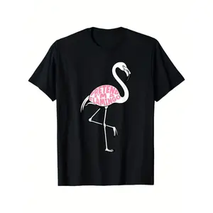 Men's Casual Flamingo Short Sleeve Shirt – Soft, Breathable, Ideal for Parties