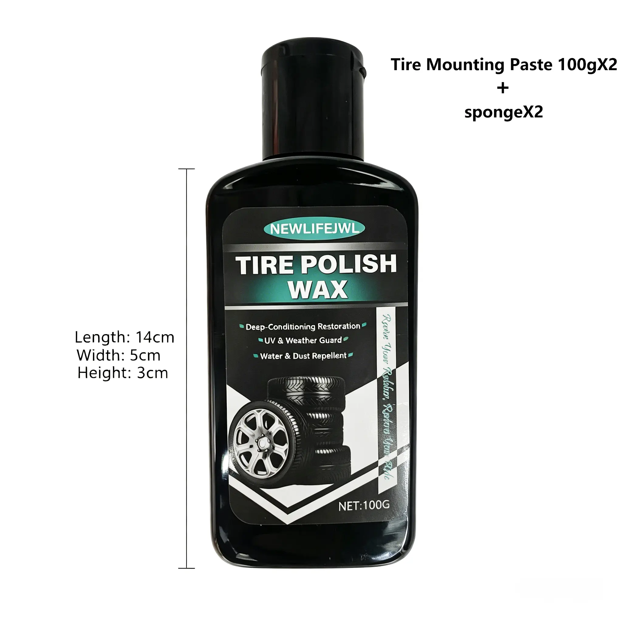 Buy two jars of tire paste and get two sponges free