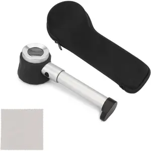 Jewelers Loupe Magnifiers 10X Magnifying Glass with Light Magnifying Lens with Light Scale and Measure Scale for , Seniors Read, Map, , Macular Degeneration, Inspection