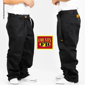 FB COUNTY Men's 50/50 Pants FBCOUNTY Carpenter Pants Cotton Twill Pants Original Fit Heavyweight Work Pants Casual Harem Low Rider Hip Hop Chicano