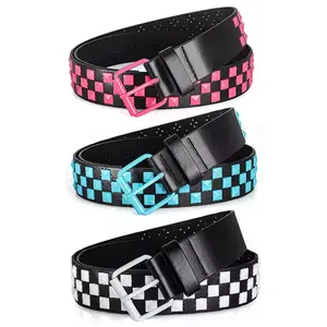 Women's Colorful Rivet Belt Heavy Metal Belt Unisex Belt European and American Punk Rock Jeans Belt Gift