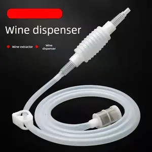 Semi-Automatic Wine Pourer with Grape Syphon Tube Enzyme Liquor Filter for Home Brewing & Wine Dispensing