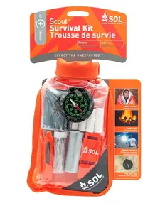 S.O.L. Survive Outdoors Longer Scout Emergency Kit, Waterproof Roll-Top Pack with Watertight Seal, Compass, Survival Tools and Emergency Supplies, Emergency Survival Supplies