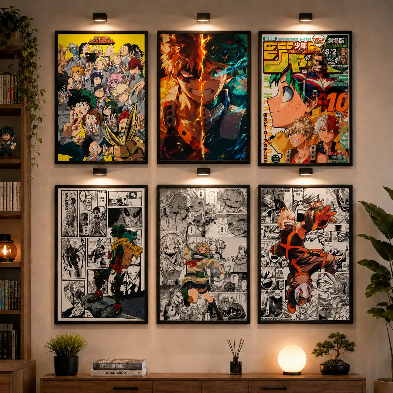 My Hero Academia Anime Canvas Poster Artwork, Stylish Wall Art Print, Home Decor for Bedroom & Office, Anime Fan Collectible Gift