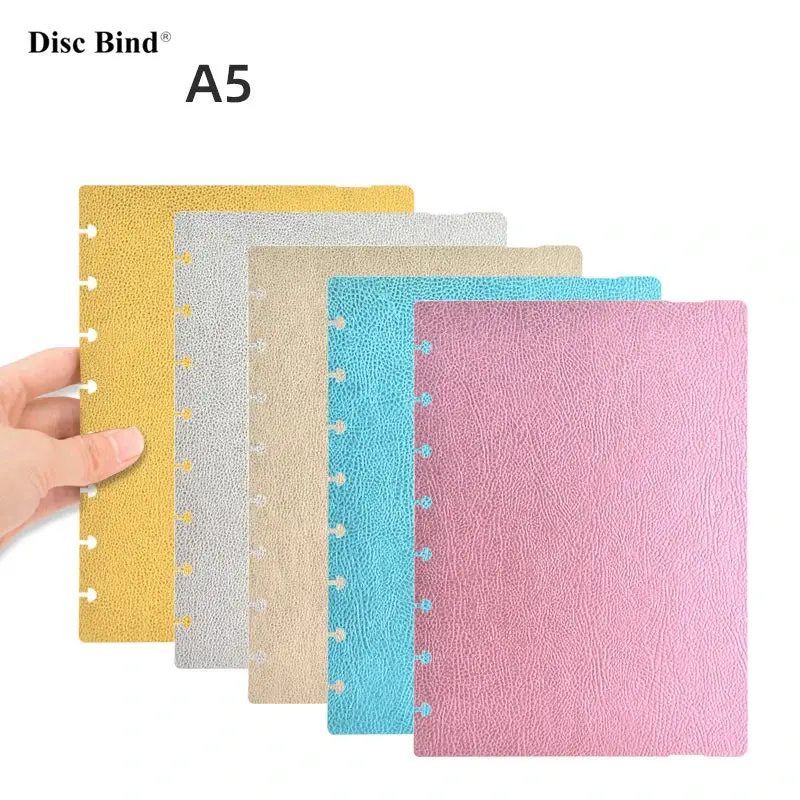 Mushroom Hole Notebook Cover PU Cover A5 Notebook Notebook DIY Assembly Loose Leaf Notebook Diary Cover Discbound Cover