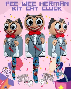 Pee Wee Herman - Custom Kit Cat Clock