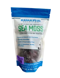 Purple Sea Moss Organic Wildcrated - Eucheuma Cottonii species from St Lucia - 4 oz dry sea moss Dried Dried