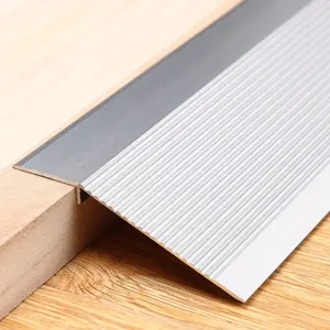 Aluminum Floor Transition Strip Flooring Reducer, Suitable for Doorways Threshold Ramp Tile Laminate, Bridges Height Between 0.3-1.6 Inch (2.9Ft x 3.9In, Matte Silver)
