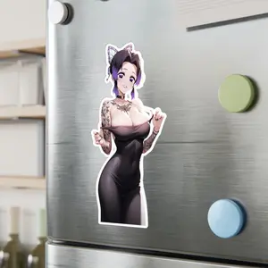 Goth Shinobu Kocho Decals, Demon Slayer Stickers, Anime Waifu Stickers, Sexy Gothic Girl, Tattooed Anime Girls, Lewd Stickers